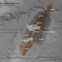 Eskay Creek Drill Hole Location Map