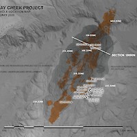 Eskay Creek - Drill Hole Location Map