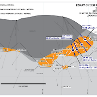 Eskay Creek 21A Zone Cross Section 10040N Looking Grid North