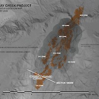 Eskay Creek Drillhole Location Map