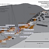 Eskay Creek Project - 21B and 21C Zones, Section 10570N