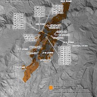 Eskay Creek 2020 Drill Hole Location Map