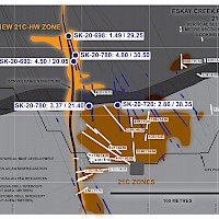 Eskay Creek Project - 21C Zones, Section 10720N